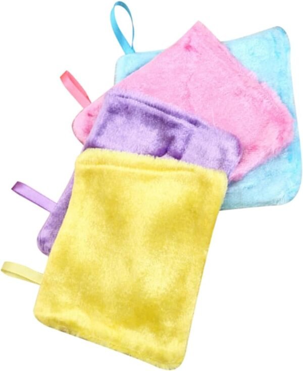 4pcs Wood Fiber Dish Cloths Absorbent Kitchen Cleaning Towels for Easy Wiping for Dishes Windows and More Random Colors and Reusable