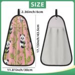 Funny Panda Bamboo Hanging Kitchen Towels Dish Cloth with Loop Hand Towel Soft Microfiber Absorbent Dish Towels Quick Drying Washing Dishes for Home Bathroom Farmhouse