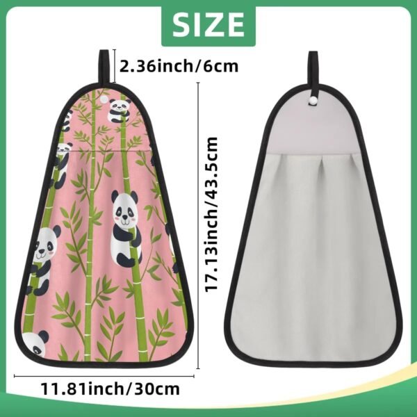 Funny Panda Bamboo Hanging Kitchen Towels Dish Cloth with Loop Hand Towel Soft Microfiber Absorbent Dish Towels Quick Drying Washing Dishes for Home Bathroom Farmhouse