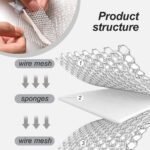 2025 New Multipurpose Wire Dishwashing Rags for Wet and Dry，Multipurpose Wire Dishwashing Rags,Wire Dishcloth for Home Kitchen Dishes, Sinks (5 Pcs)