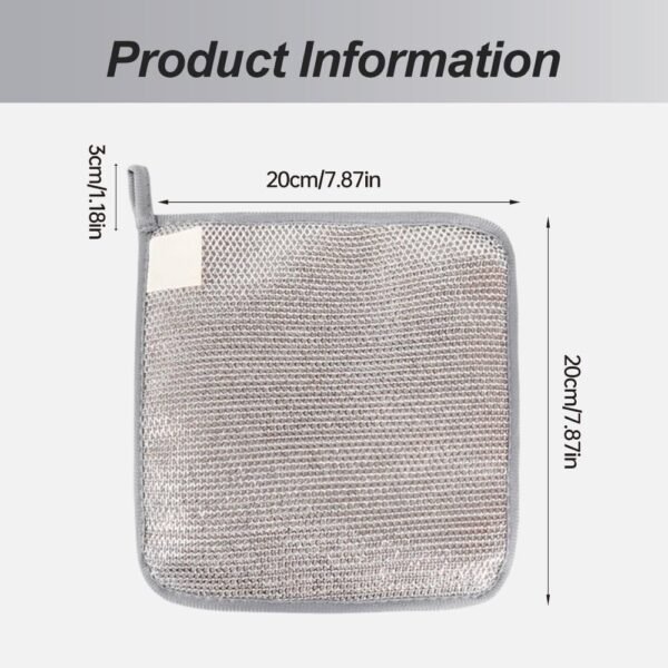 2025 New Multipurpose Wire Dishwashing Rags for Wet and Dry, Metal Scrubbing Pads Sponge Cloths Clean, Non-Scratch Wire Dishcloth for Home Kitchen Dishes, Sinks (5 Pcs)