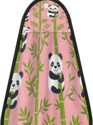 Funny Panda Bamboo Hanging Kitchen Towels Dish Cloth with Loop Hand Towel Soft Microfiber Absorbent Dish Towels Quick Drying Washing Dishes for Home Bathroom Farmhouse