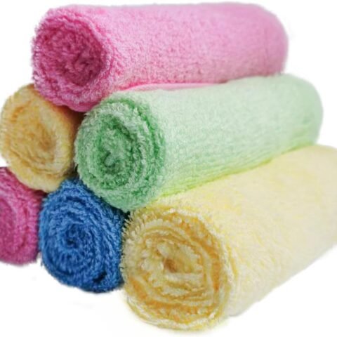 9PCS Soft Absorbent Wood Bamboo Fiber Dish Cloths for Washing Dishes,A Perfect Replacement of Disposable Cleaning Cloths,Soft Reusable Kitchen Towel & Cleaning Cloths & Kitchen Rags