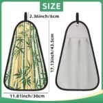 Bamboo Hanging Kitchen Towels Dish Cloth with Loop Hand Towel Soft Microfiber Absorbent Dish Towels Quick Drying Washing Dishes for Home Bathroom Farmhouse