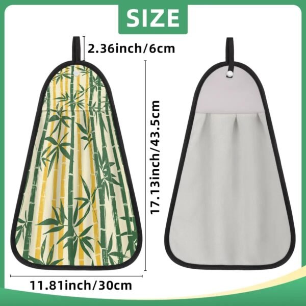 Bamboo Hanging Kitchen Towels Dish Cloth with Loop Hand Towel Soft Microfiber Absorbent Dish Towels Quick Drying Washing Dishes for Home Bathroom Farmhouse