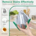 Glass Polishing Cloth Streak Free Miracle Cleaning Cloth Lint Free Microfiber Cleaning Rags for Glasses Kitchen Dish Mirrors Easy Clean, Pack of 6, 12" x 12"