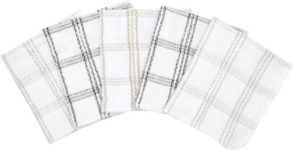 Cotton Scouring Dish Cloth 5-Pack, Neutral