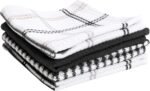 Premium Waffle Dish Cloths: Highly Absorbent, Super Soft Long Lasting - 100% Cotton, 12"x13" Flat Waffle Dish Towel for Cleaning & Drying Dishes, (4-Pack), Neutral