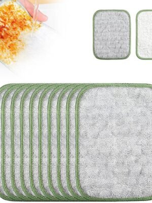 Multipurpose Wire Dishwashing Rags for Wet and Dry, 2025 Reusable Metal Scrubbing Pads Sponge Cloths Clean, Non Scratch Wire Dishcloth for Kitchen, Sinks, Pots, Pans (10pcs)