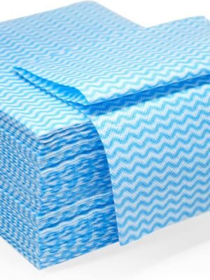 Reusable Cleaning Cloths Dish Paper Towels, Domestic Cleaning Towels, Multipurpose Quick-Dry Rag Dish Cloths Heavy Duty Handy Wipes for Kitchen 25 Count 14.2"X15.7", Blue