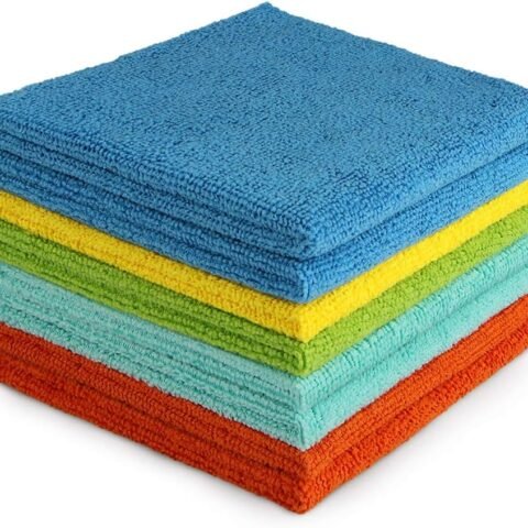 Microfiber Cleaning Cloth, 8PK, All Purpose Microfiber Towels, Absorbent Cleaning Rags Kitchen Towels, Lint Free Dusting Cloth for House, Kitchen, Car, Window, 12"×12"