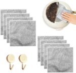 8 Pac Multipurpose Wire dishwashing rag- Reusable Non Scratch Wire Dishcloth, Non Scratch Dishcloth That Can for Kitchen Pots and cooktops, Sinks Dish Rags 7.87' * 7.87'