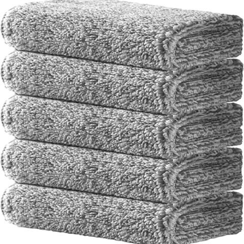 5 PCS  Reusable Double Sided Rag Dish Towels Superfine Fiber Bamboo Charcoal Glass Cleaning Cloth