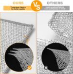 Non Scratch Wire Dishcloth, Multipurpose Wire Dishwashing Rag for Wet and Dry, Multifunctional Dish Rags for Washing Dishes, Reusable Steel Wool Scrubber for Kitchen Cleaning