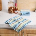 Kitchen Dishcloths for Washing Dishes, Ultra Absorbent Dish Rags, Cotton Cleaning Cloths Pack of 8, 12x12 Inches (Mix-1, 12x12 inch)