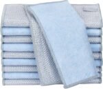 Wire Dishwashing Rag Multipurpose Non-Scratch Dishcloth for Wet Kitchen Coconut Shell Mesh Washing Cloth (10, Blue)