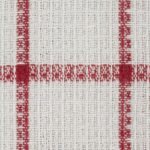 Dishcloths Collection Windowpane Dishrag Set, 12x12, White/Red Stripe, 6 Piece