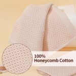 100% Honeycomb Cotton Kitchen Dish Cloths, 12x12 Inch, 8-Pack, Super Absorbent & Reusable, Quick-Dry & Lint-Free, Ideal for Kitchen, Glass, Car, and Household Cleaning