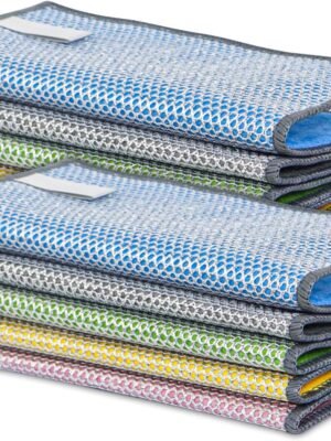 Wire Dishwashing Rags, 10 Pcs Dish Cloths for Washing Dishes, Multipurpose, Non Scratch, Wet and Dry Use for Kitchen Sink, Pots and Pans, Stove