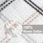 Premium Waffle Dish Cloths: Highly Absorbent, Super Soft Long Lasting - 100% Cotton, 12"x13" Flat Waffle Dish Towel for Cleaning & Drying Dishes, (4-Pack), Neutral