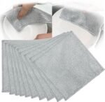 Non-Scratch Wire Dish Cloth, 10PCS Single Layer Multipurpose Wire Dishwashing Rags for Wet and Dry, Dish Cloths for Washing Dishes, Stovetops, Kitchen Countertops with Ease
