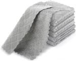 5 Pcs Multipurpose Wire Dishwashing Rags for Wet and Dry - Non Scratch Wire Dishcloth -  Cleaning Cloths New Upgrade Scrubs and Cleans Cookware, Dishes, Sinks Countertops, Stove Tops