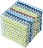 Kitchen Dishcloths for Washing Dishes, Ultra Absorbent Dish Rags, Cotton Cleaning Cloths Pack of 8, 12x12 Inches (Mix-1, 12x12 inch)
