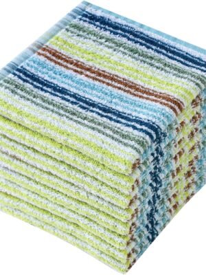 Kitchen Dishcloths for Washing Dishes, Ultra Absorbent Dish Rags, Cotton Cleaning Cloths Pack of 8, 12x12 Inches (Mix-1, 12x12 inch)