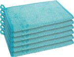 Odor-Free Kitchen Washcloths - Natural Kitchen Dish Cloths, 91% Bamboo-Derived Rayon Cellulose Fiber, Reusable, Absorbent, Hygienic, Fast Dry, Durable, Non-Scratch, Lint-Free - 6 pcs, 7x9