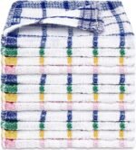 12 Pieces Kitchen Dish Cloths Kitchen Dish Towels Washable Cleaning Cloth for Washing Dishes Wipe Glass Home Kitchen Household Supplies, 12 x 12 Inch?4 Colors