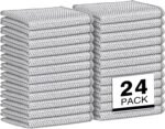 Non Scratch Wire Dishcloth 24PK, Wire Dishwashing Rag for Wet and Dry, Washable Dish Rags No Odor, Cleaning Pads Steel Scrubber for Cookware, Sinks, Dishes, Stove Tops, 7"×8"