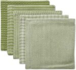Assorted Dishcloth Set, 12x12, Antique Green, 5 Count